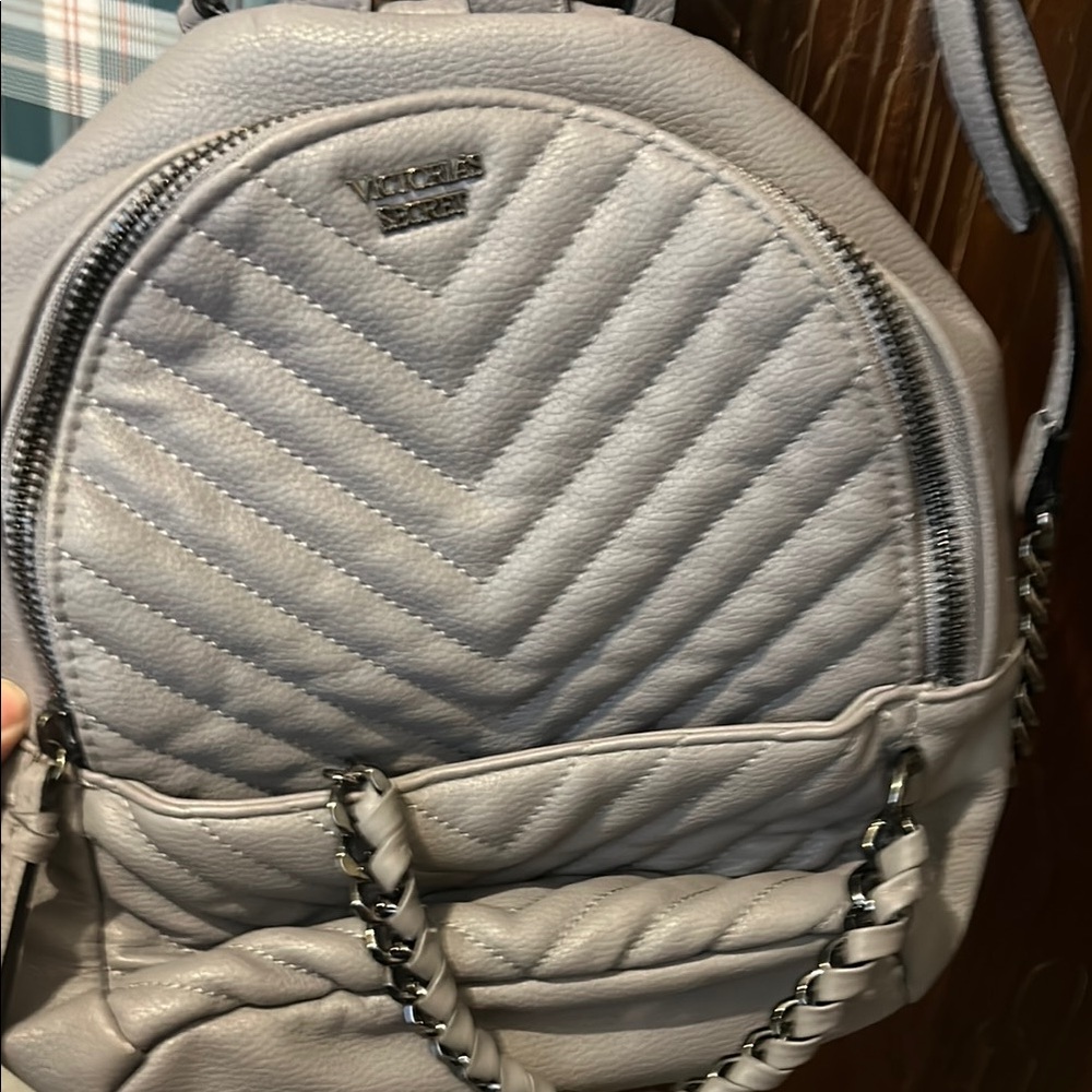 Vince Camuto Quilted Silver Backpack
